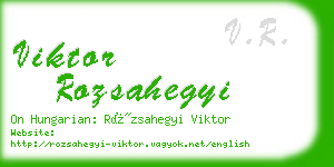 viktor rozsahegyi business card